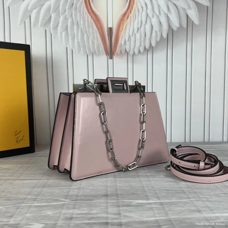 Affordable Mini In Calf Cut Peekaboo Cherry Bag Leather Fendi 0817